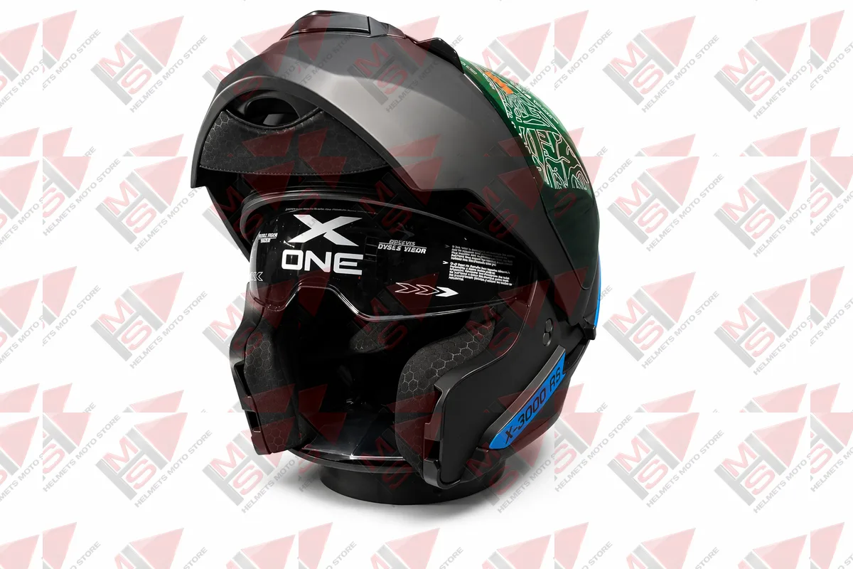 CASCO ABATIBLE X-ONE GRIS AZUL