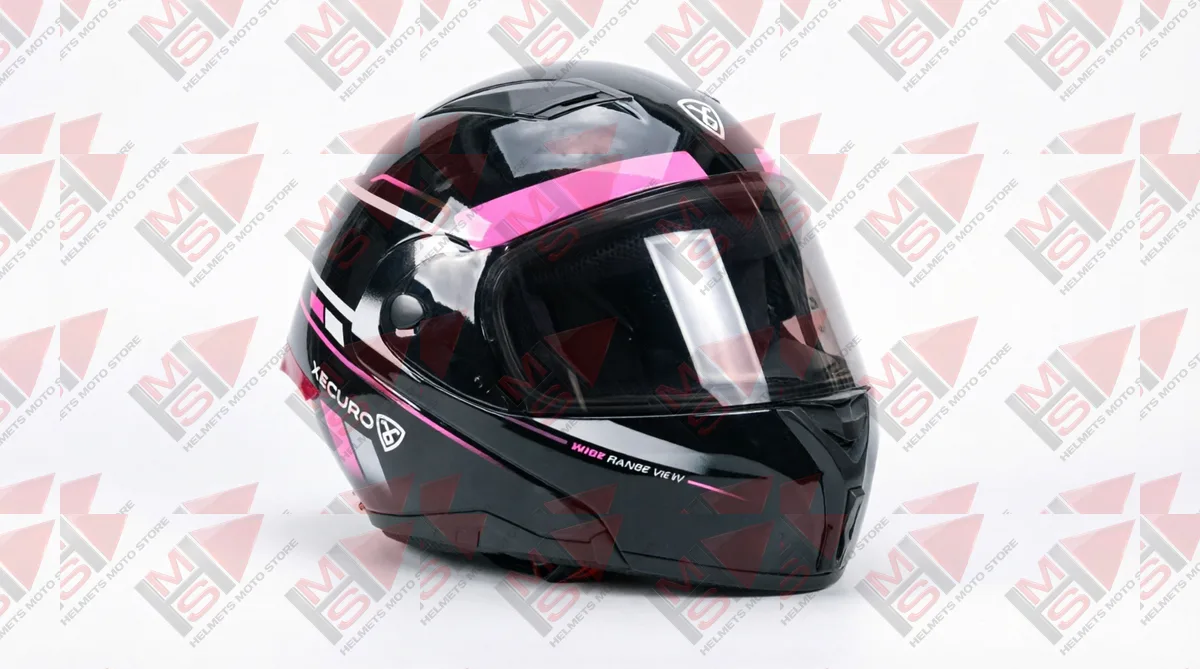 CASCO ABATIBLE XECURO NEGRO MUJER vista 4