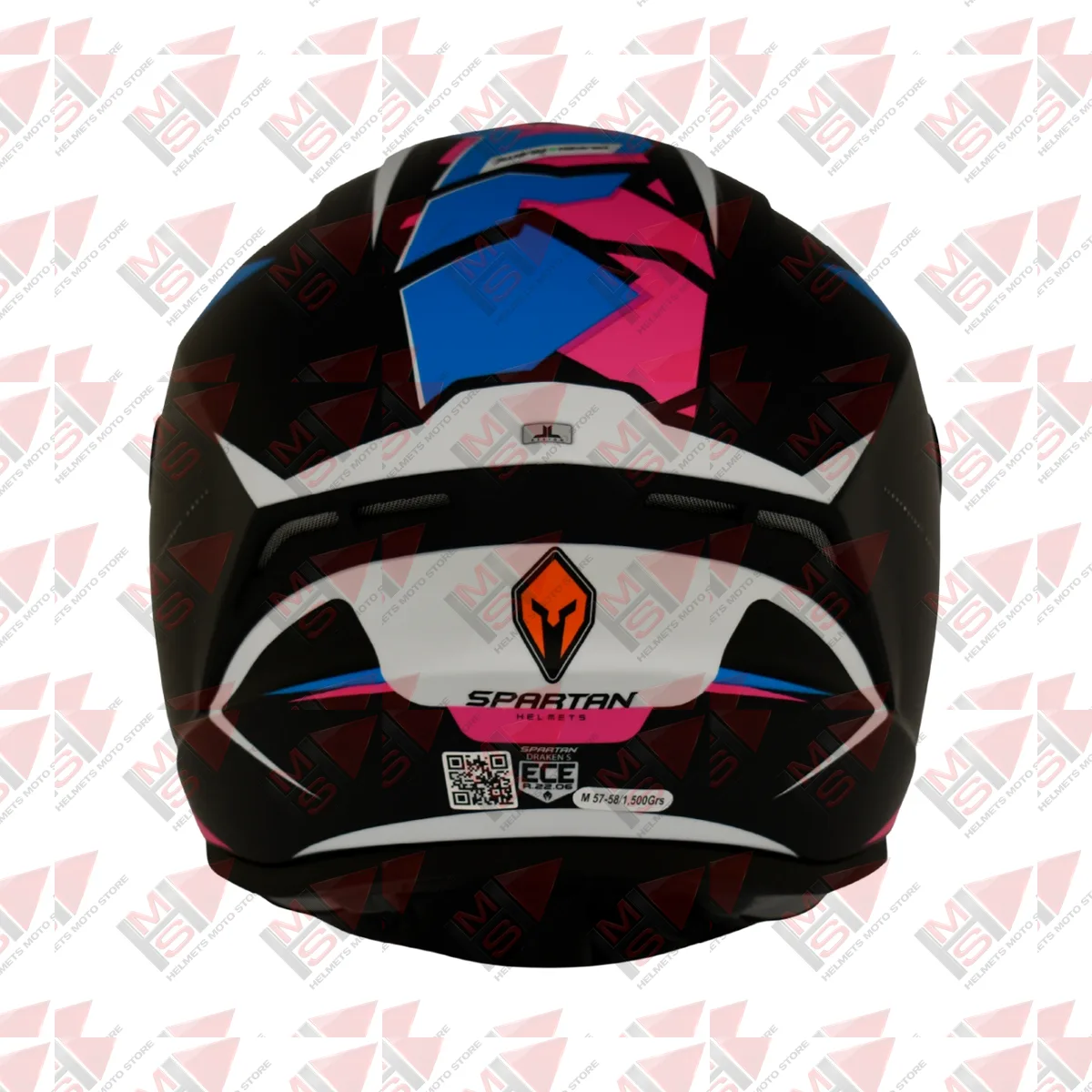 CASCO SPARTAN DRAKEN FRANTIC AZUL ROSA vista 7