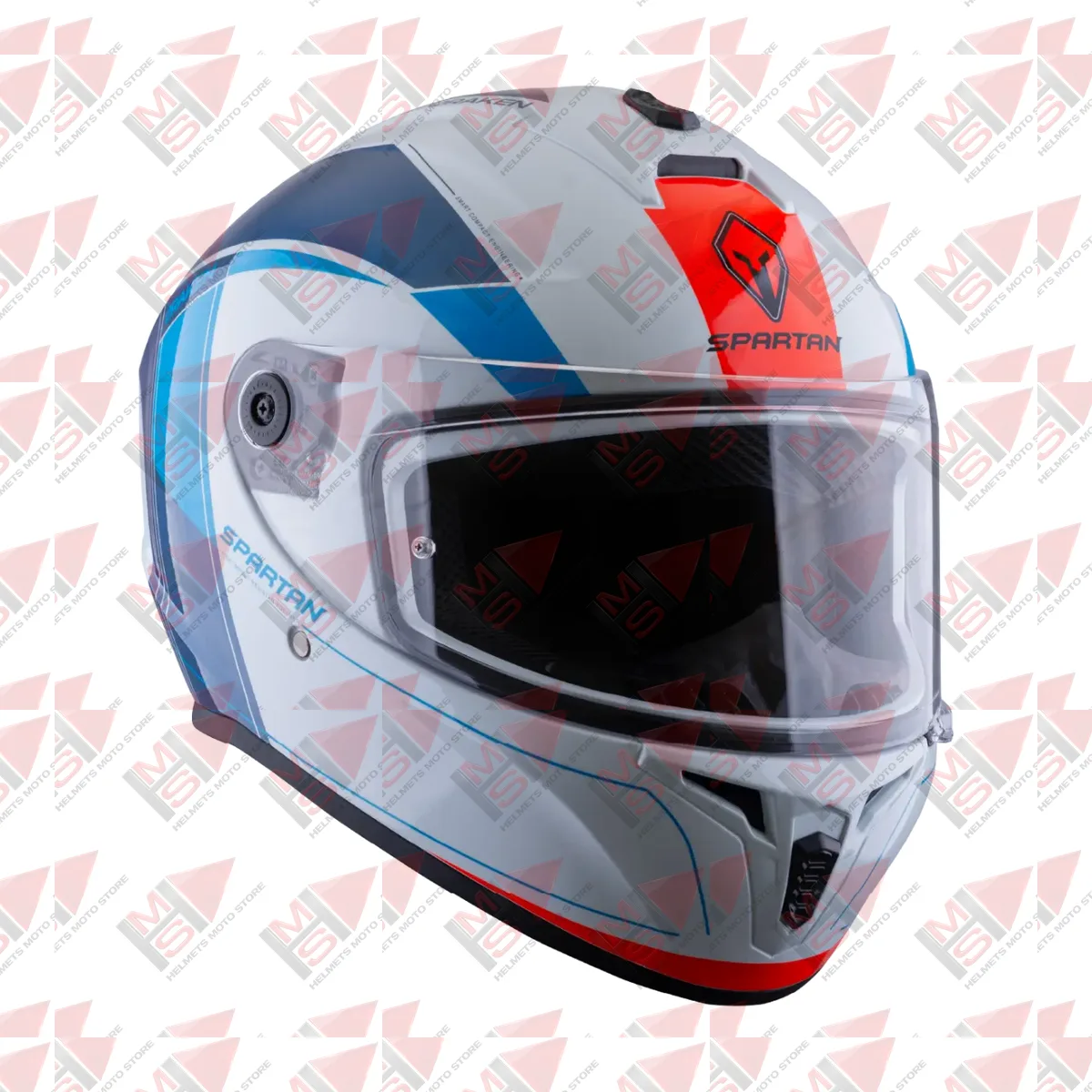 CASCO SPARTAN DRAKEN S VANCOUVER BLANCO AZUL vista 4