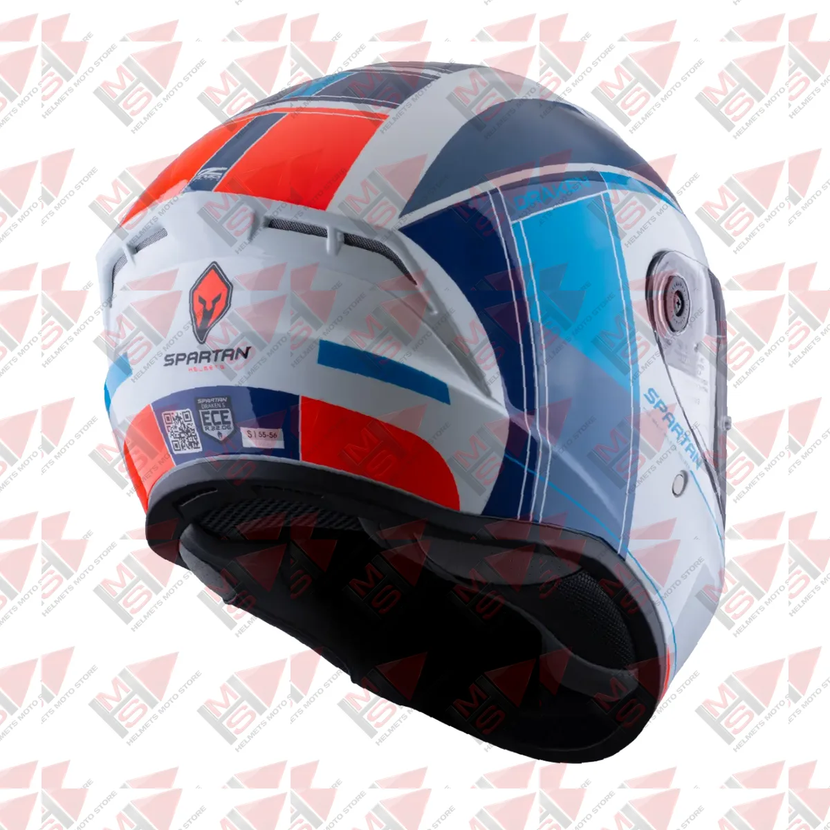 CASCO SPARTAN DRAKEN S VANCOUVER BLANCO AZUL vista 6