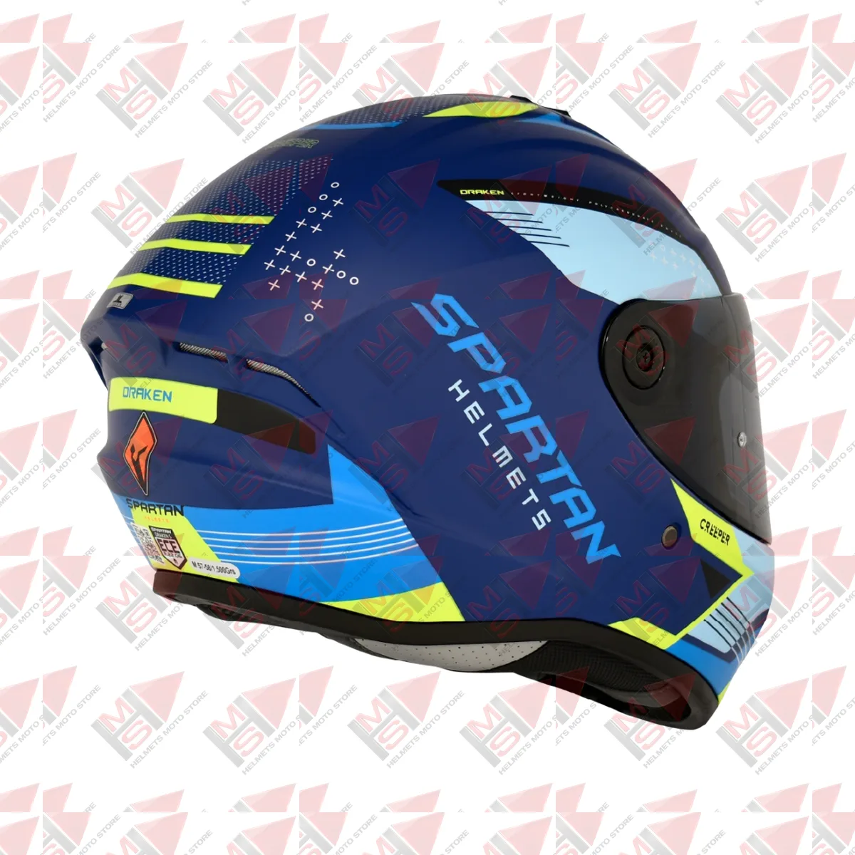 CASCO SPARTAN DRAKEN CREEPER AZUL vista 6