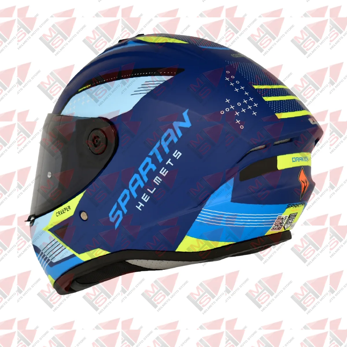 CASCO SPARTAN DRAKEN CREEPER AZUL vista 8