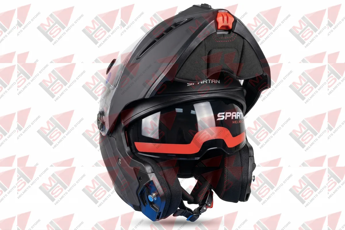 CASCO ABATIBLE SPARTAN NEGRO MATE vista 5