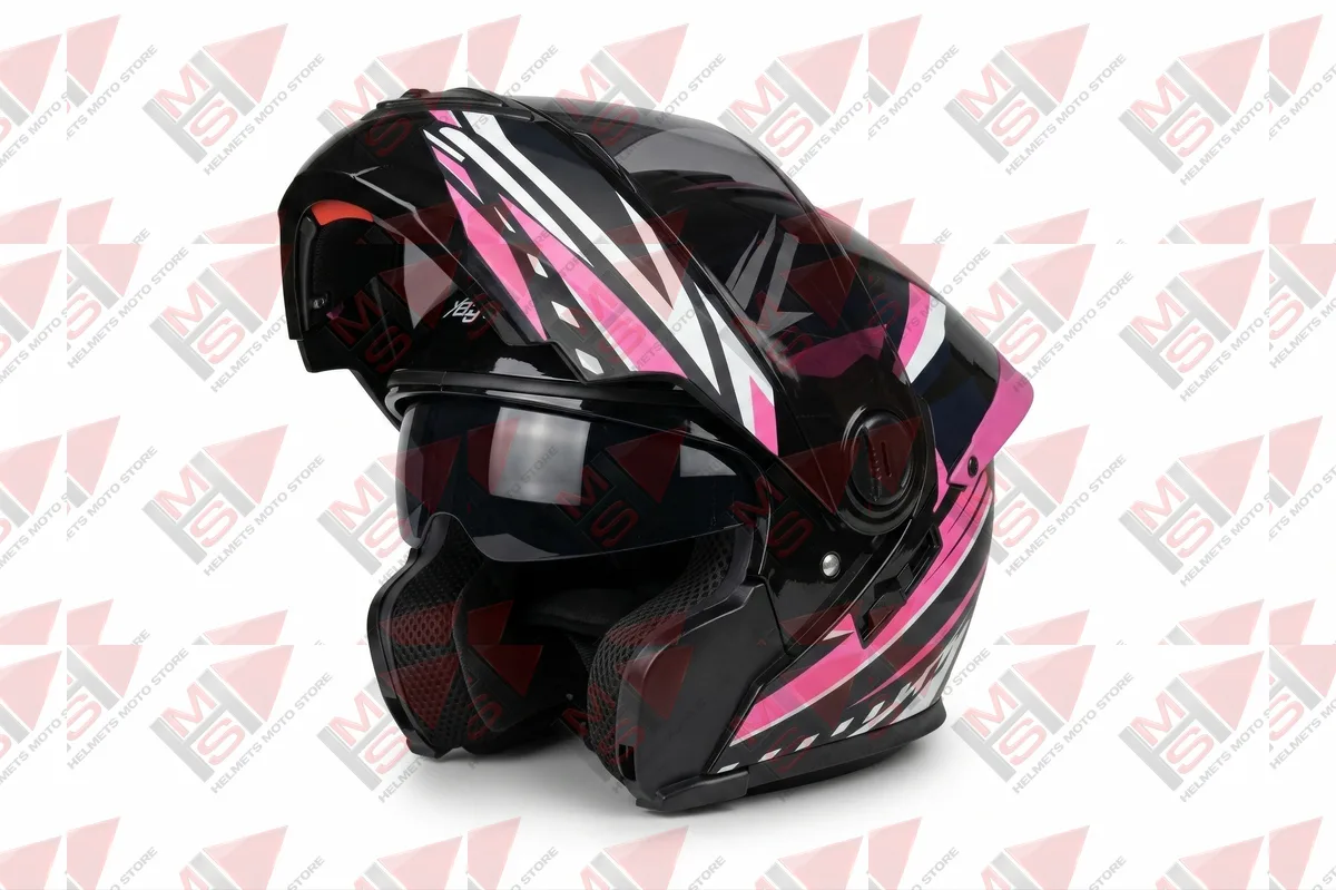 CASCO ABATIBLE XECURO NEGRO MUJER vista 17
