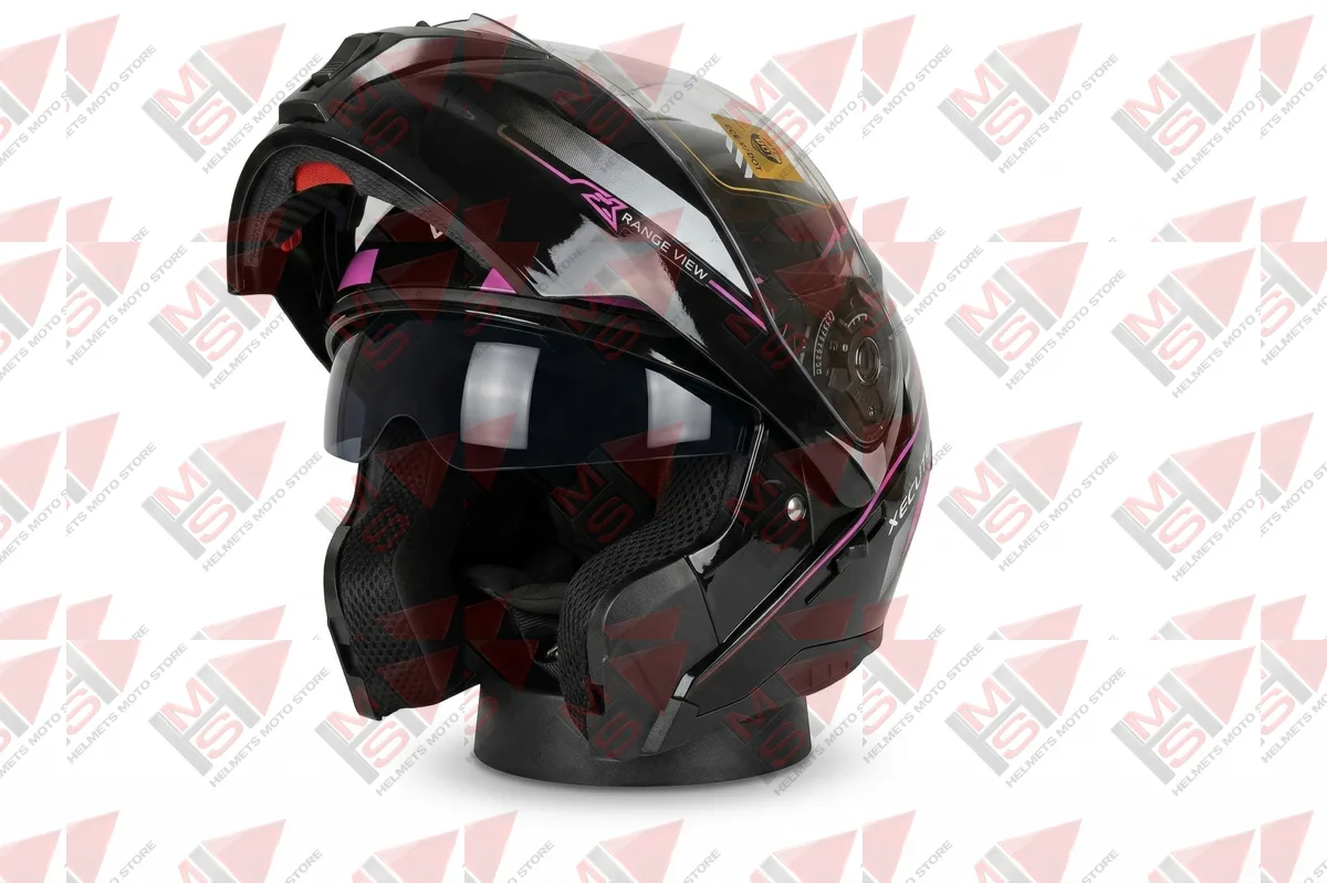 CASCO ABATIBLE XECURO NEGRO MUJER vista 8