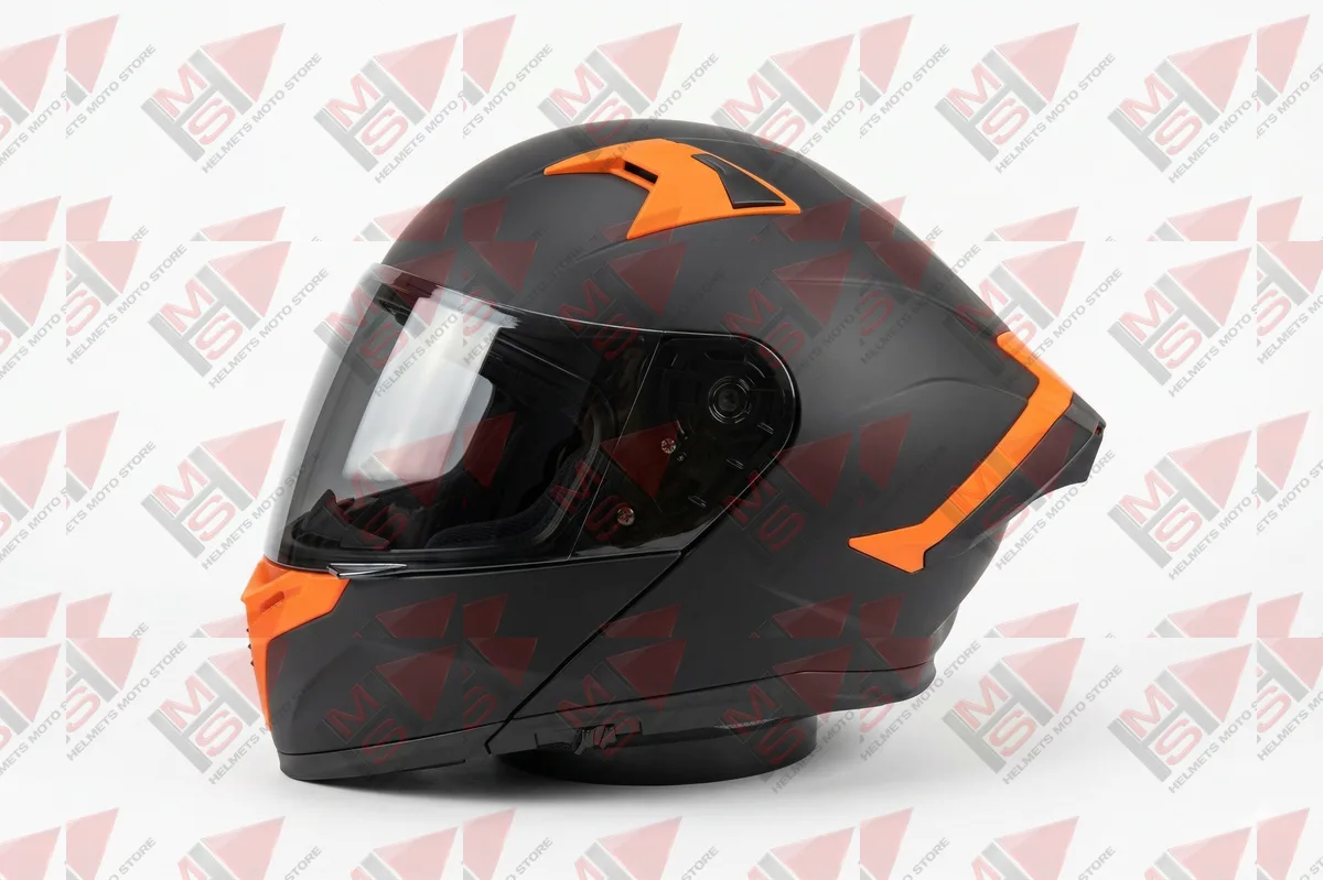 CASCO ABATIBLE XECURO NEGRO ROJO vista 4