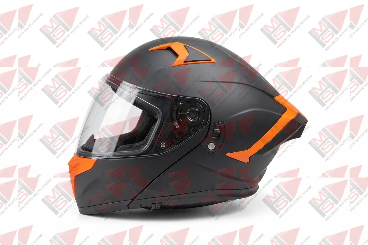 CASCO ABATIBLE XECURO NEGRO ROJO vista 6