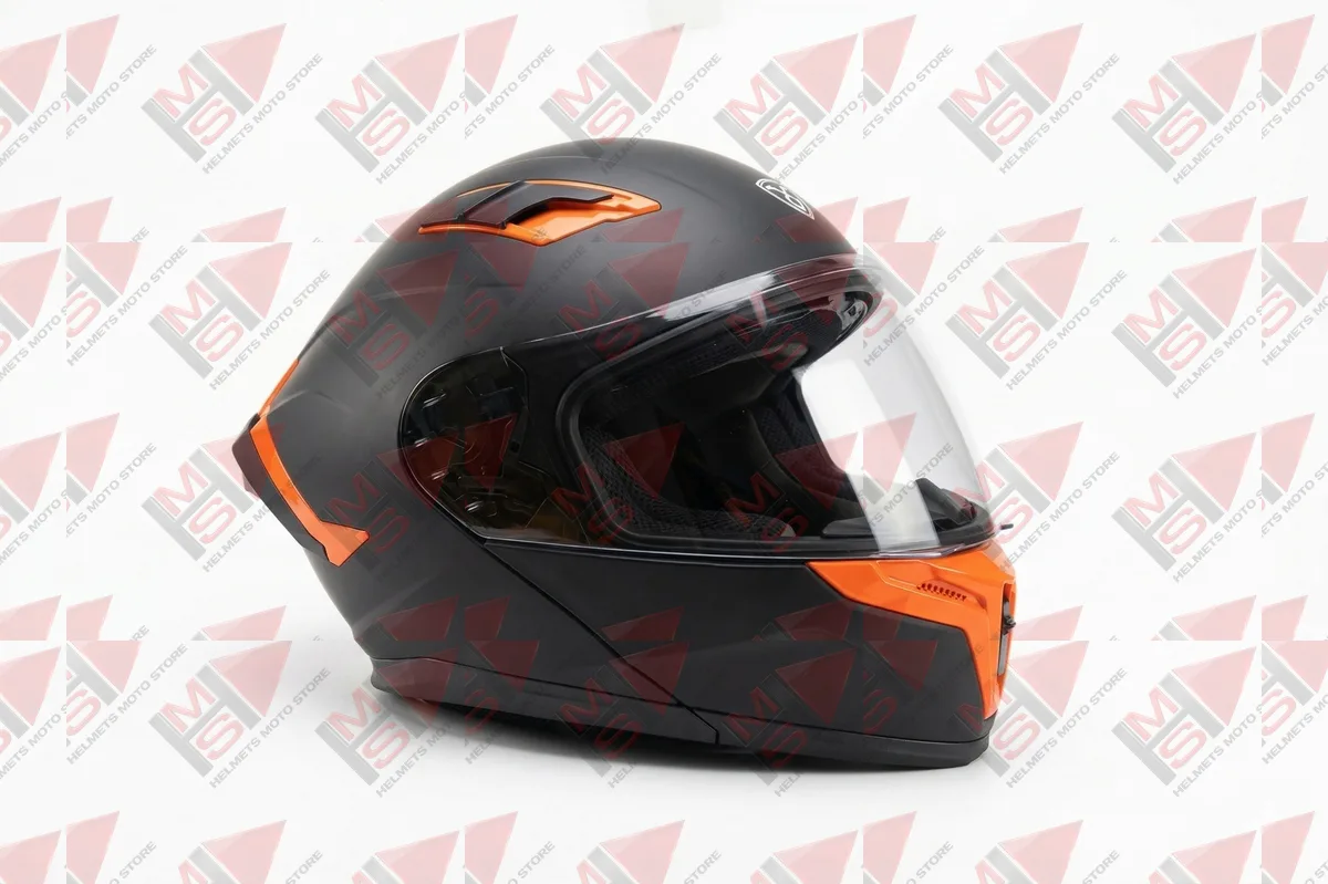 CASCO ABATIBLE XECURO NEGRO ROJO vista 7