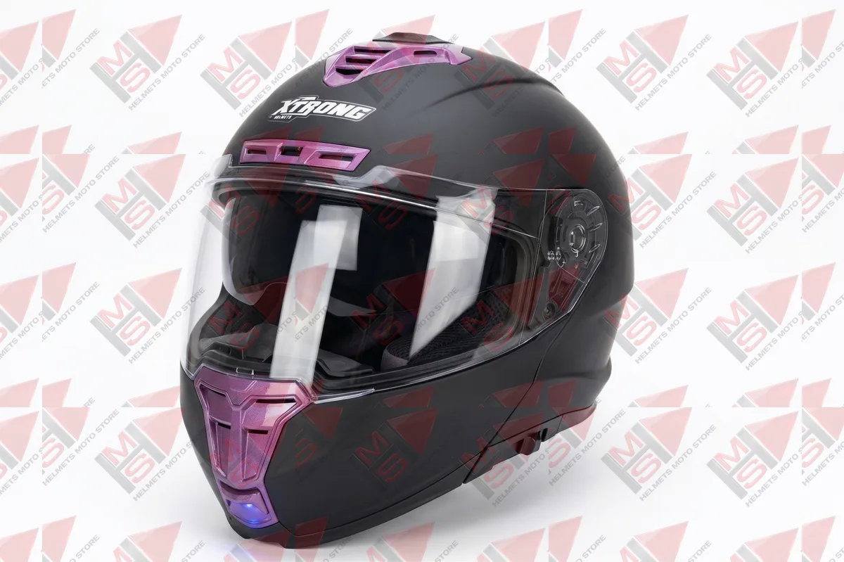 CASCO ABATIBLE XTRONG NEGRO MATE MUJER vista 4