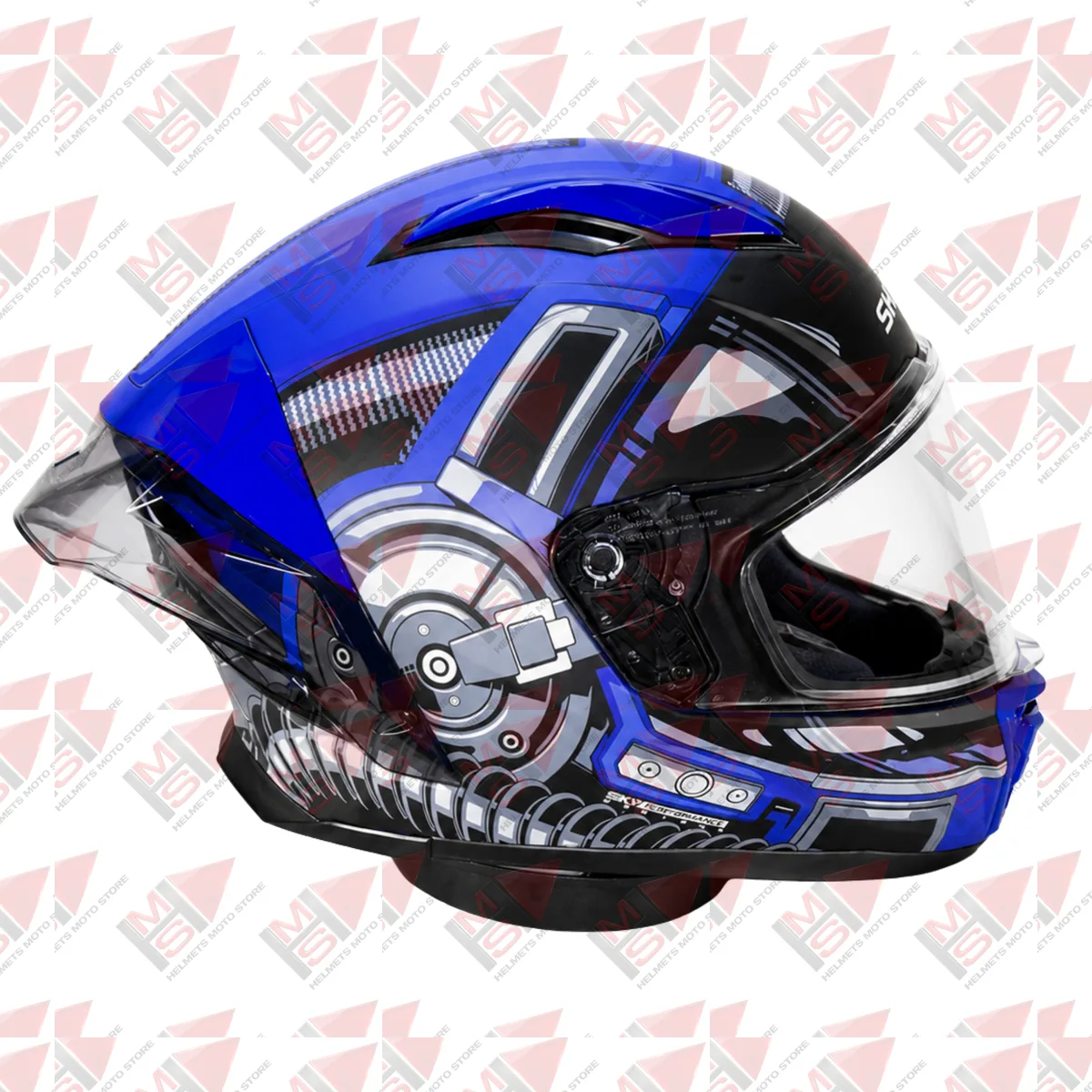 CASCO INTEGRAL SHAFT596 SOLID AZUL vista 4