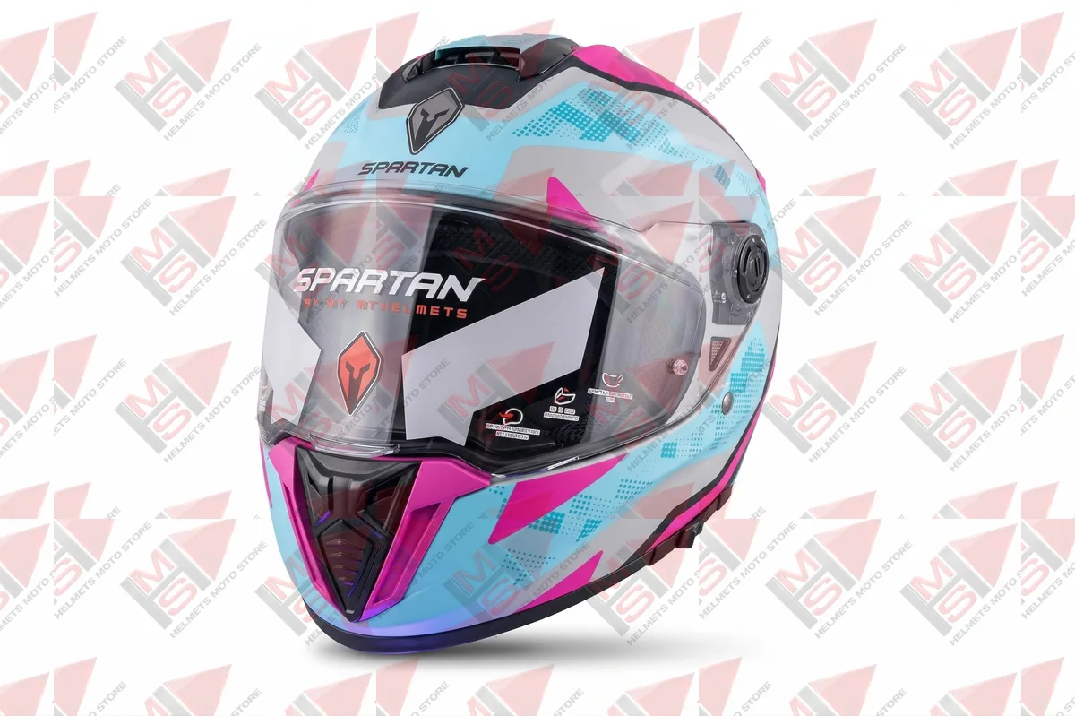 CASCO INTEGRAL SPARTAN AZUL MUJER