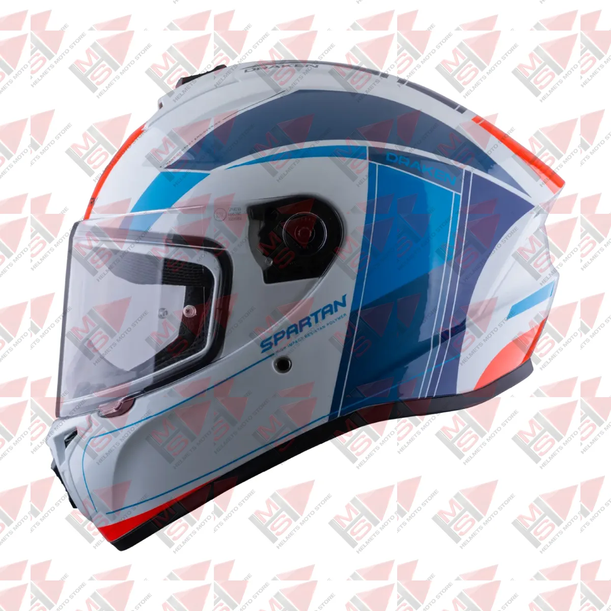 CASCO SPARTAN DRAKEN S VANCOUVER BLANCO AZUL vista 20