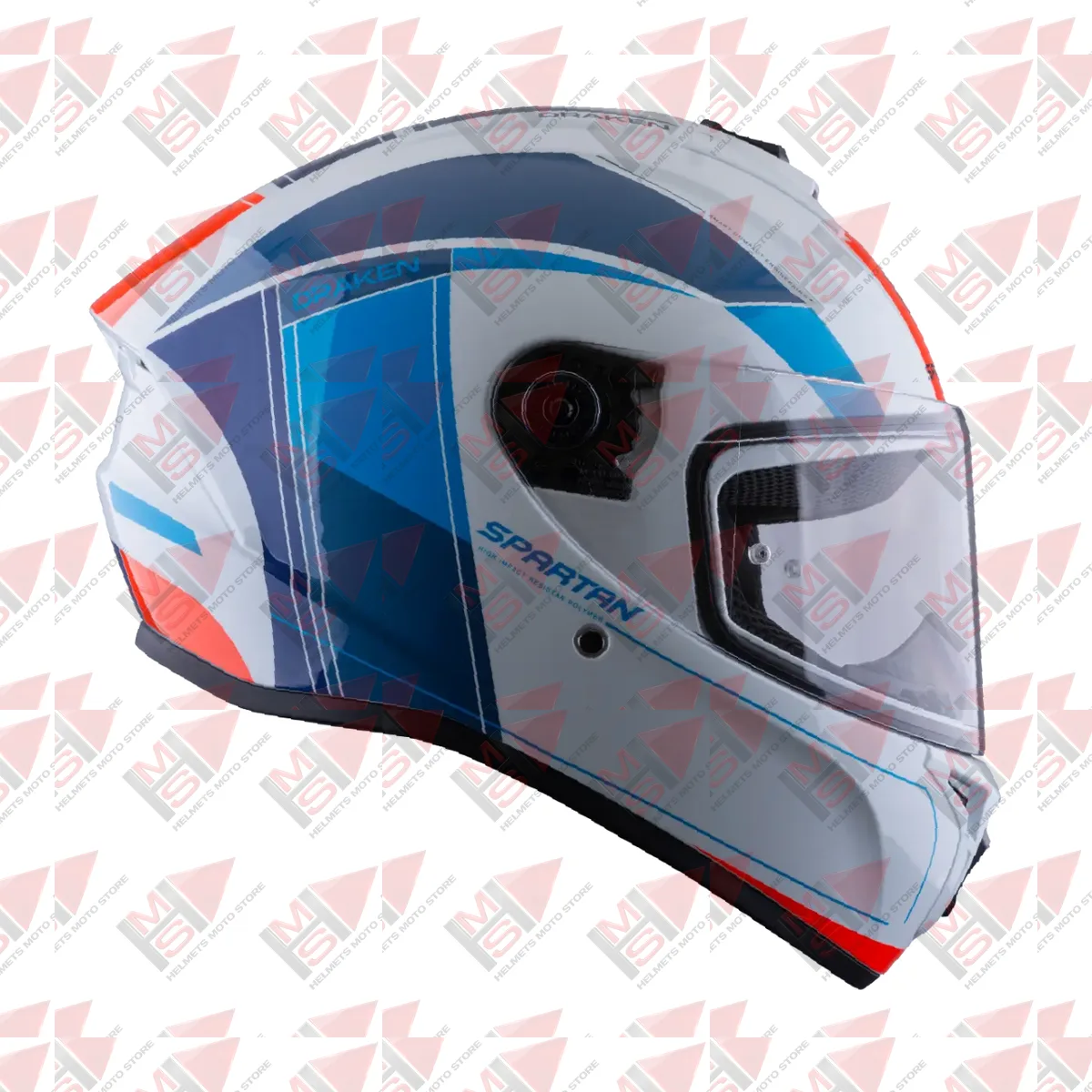 CASCO SPARTAN DRAKEN S VANCOUVER BLANCO AZUL vista 24
