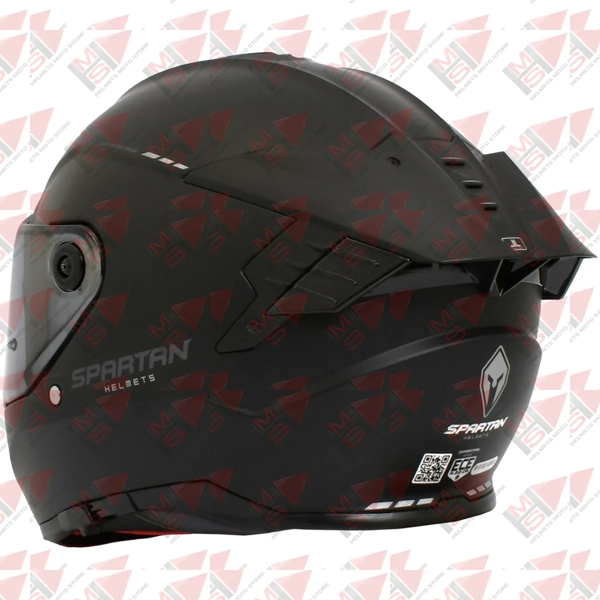 CASCO SPARTAN HAWK EVO SV NEGRO MATE vista 16