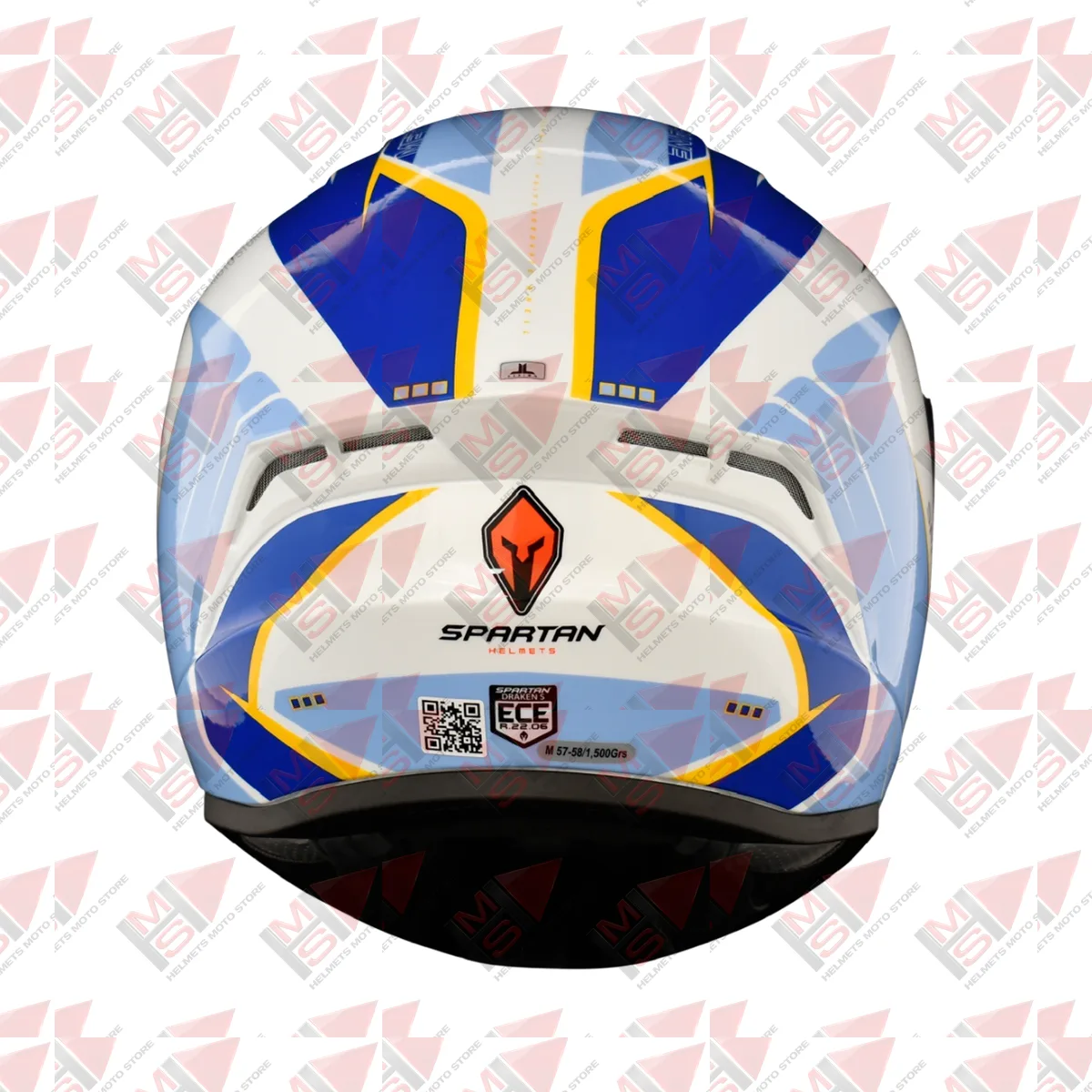 CASCO SPARTAN DRAKEN METHANE BLANCO AZUL vista 15